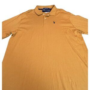 U.S. Polo Assn Short Sleeve Polo Shirt Men's 2XLT Luxury Feel Goldenrod NEW